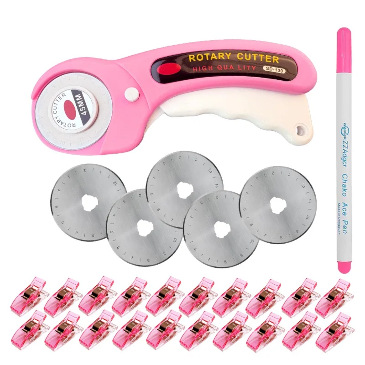 Rotary Cutter For Fabric 45Mm - Cortador Rotativo de 45mm Rosa para