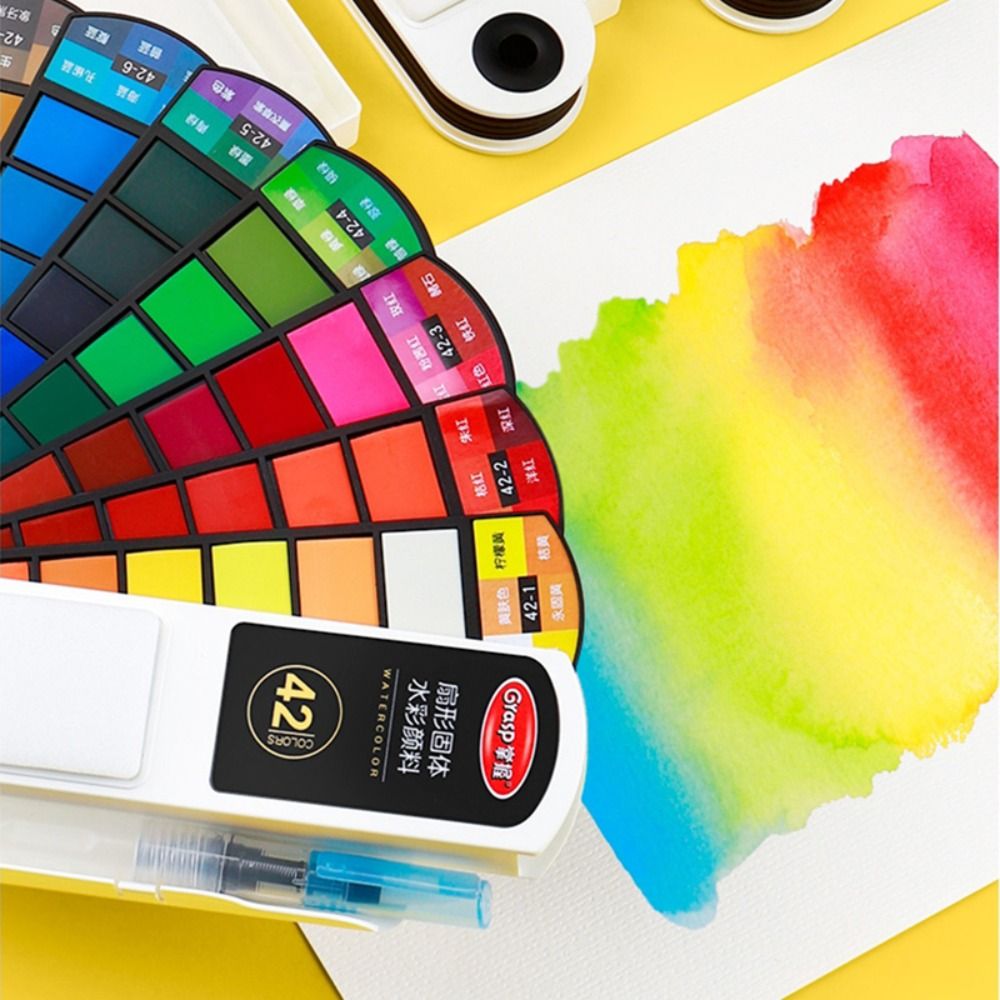 Watercolor Paint Set Solid Pigment - Conjunto de tintas de aguarela dobráveis,