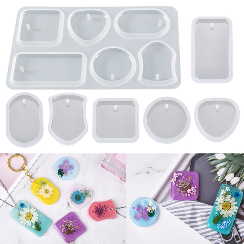 Silicone Epoxy Resin Molds Set - DIY Chaveiro Pingente Silicone Mold Set,