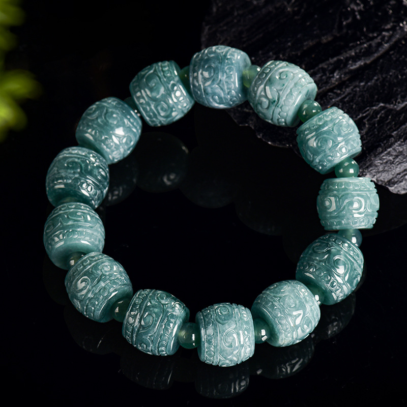Beading - Pulseira de Contas de Jadeíta Birmanesa