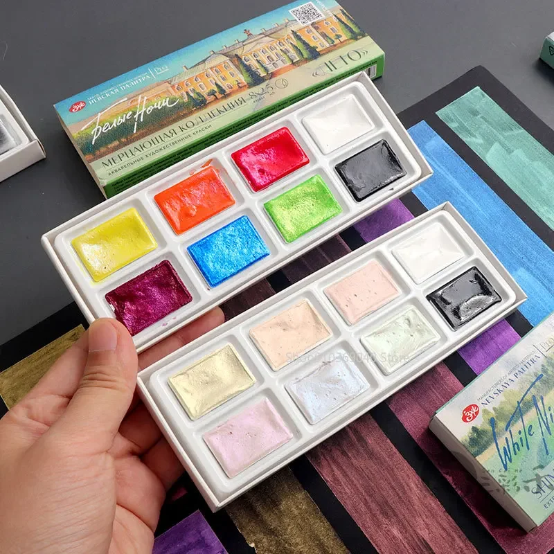 Branco noite mestre sólido pig - Watercolor Paint Set Solid Pigment avaliação e preço