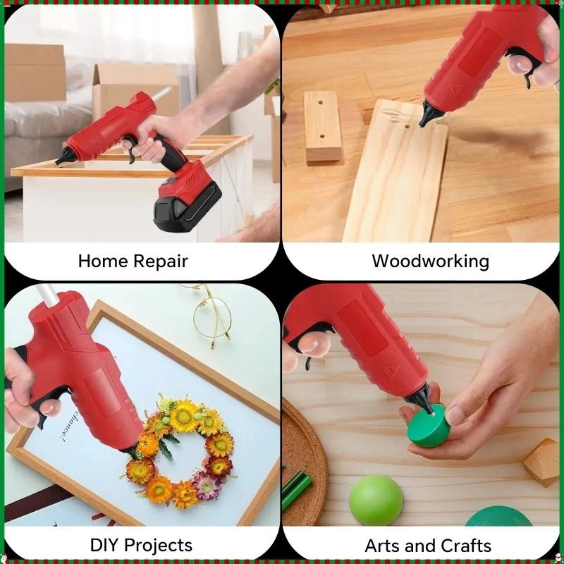 Pistola de cola quente elétric - Hot Melt Glue Gun Cordless avaliação e preço