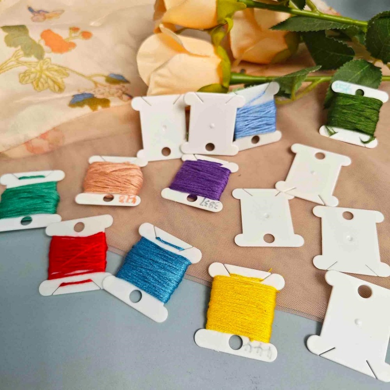 1 conjunto de bobinas para fio - Cotton Embroidery Thread Skeins avaliação e preço