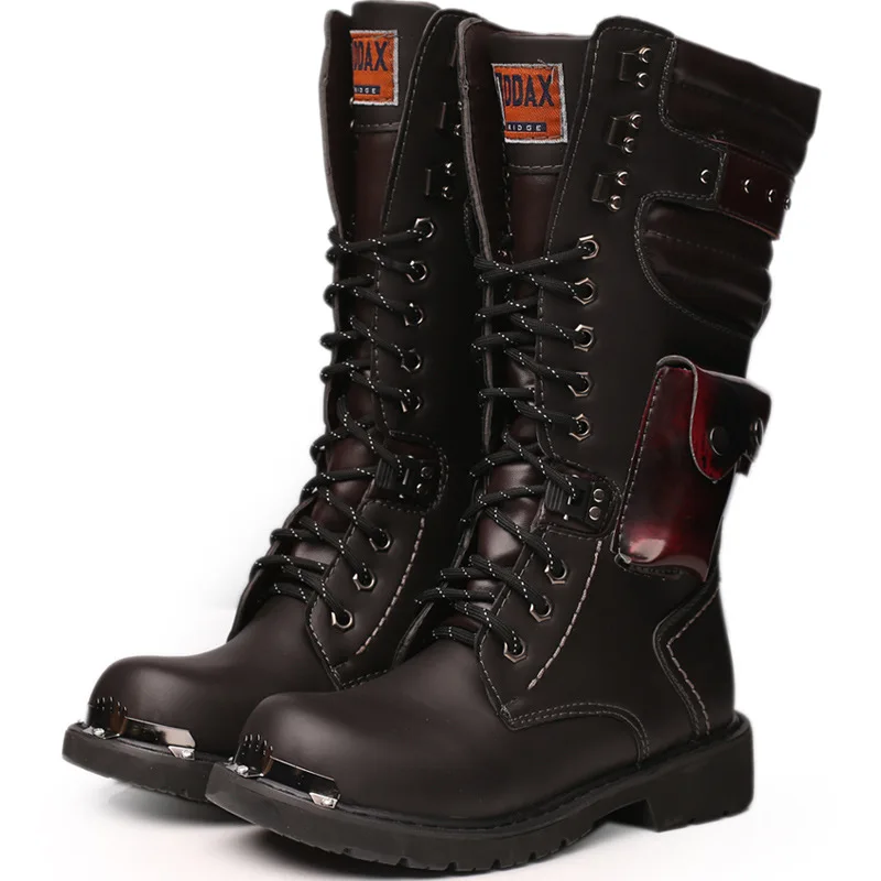 Homens joelho botas de couro a - Craft Tools avaliação e preço