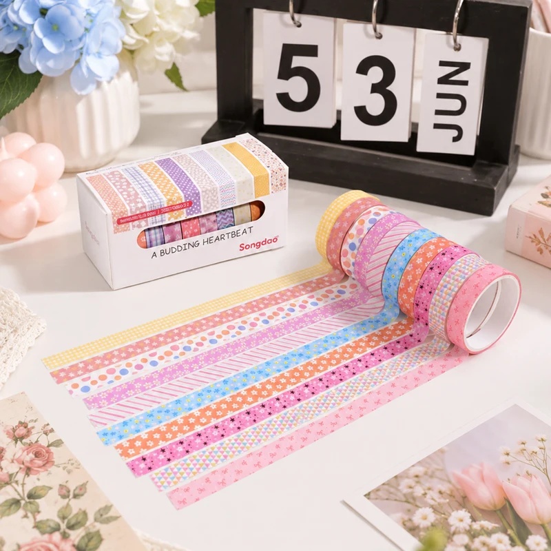10 rolos de fita washi floral  - Scrapbooking avaliação e preço