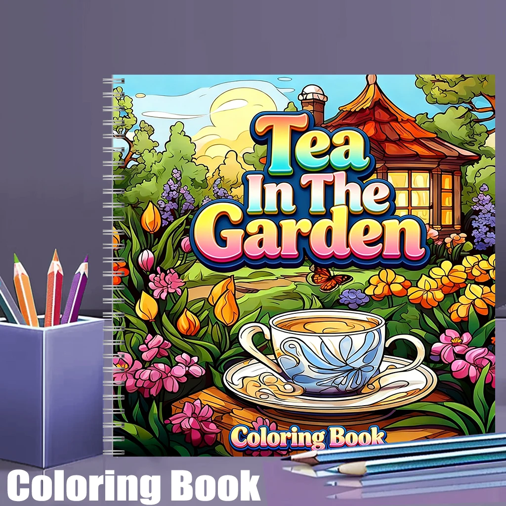 Livro de colorir Tea In The Ga - Painting Supplies avaliação e preço
